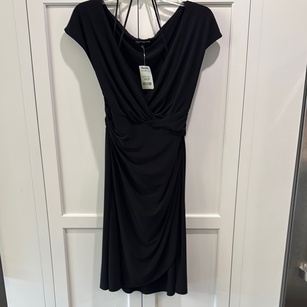 Jones New York Black Asymmetrical Dress